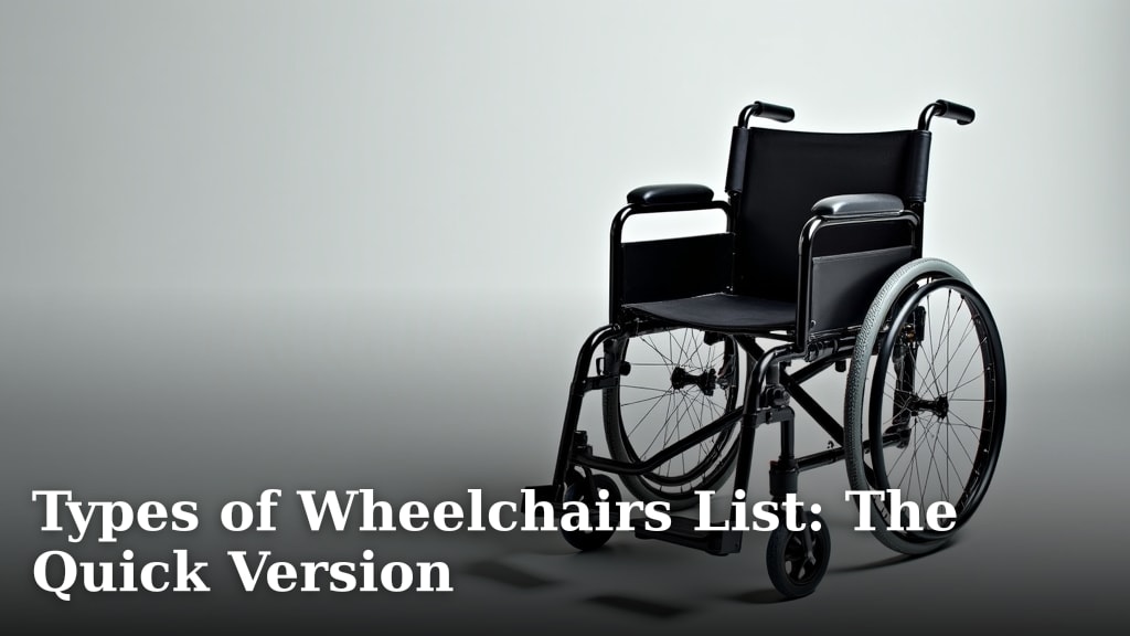 Types of Wheelchairs List: The Quick Version